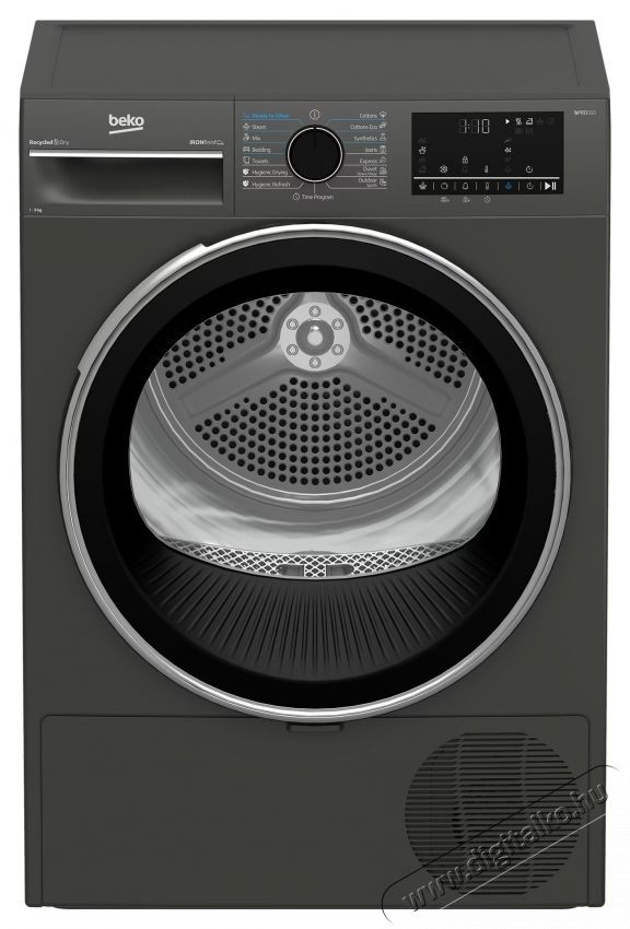 Beko B3T49233MEU hőszivatty&uacute;s sz&aacute;r&iacute;t&oacute;g&eacute;p, 9 kg, 15 program, D energiaoszt&aacute;ly, vasalhat&oacute; bevonat, RecycledDry, OptiSense, Aquawave, Hygienic Refresh, Antracit H&aacute;ztart&aacute;s / Otthon / K&uuml;lt&eacute;r - Mos&oacute;g&eacute;p / sz&aacute;r&iacute;t&oacute;g&eacute;p - Sz&aacute;r&iacute;t&oacute;g&eacute;p - 536097