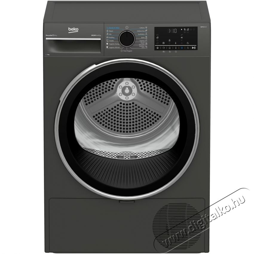 Beko B3T49233MEU hőszivatty&uacute;s sz&aacute;r&iacute;t&oacute;g&eacute;p, 9 kg, 15 program, D energiaoszt&aacute;ly, vasalhat&oacute; bevonat, RecycledDry, OptiSense, Aquawave, Hygienic Refresh, Antracit H&aacute;ztart&aacute;s / Otthon / K&uuml;lt&eacute;r - Mos&oacute;g&eacute;p / sz&aacute;r&iacute;t&oacute;g&eacute;p - Sz&aacute;r&iacute;t&oacute;g&eacute;p - 536097
