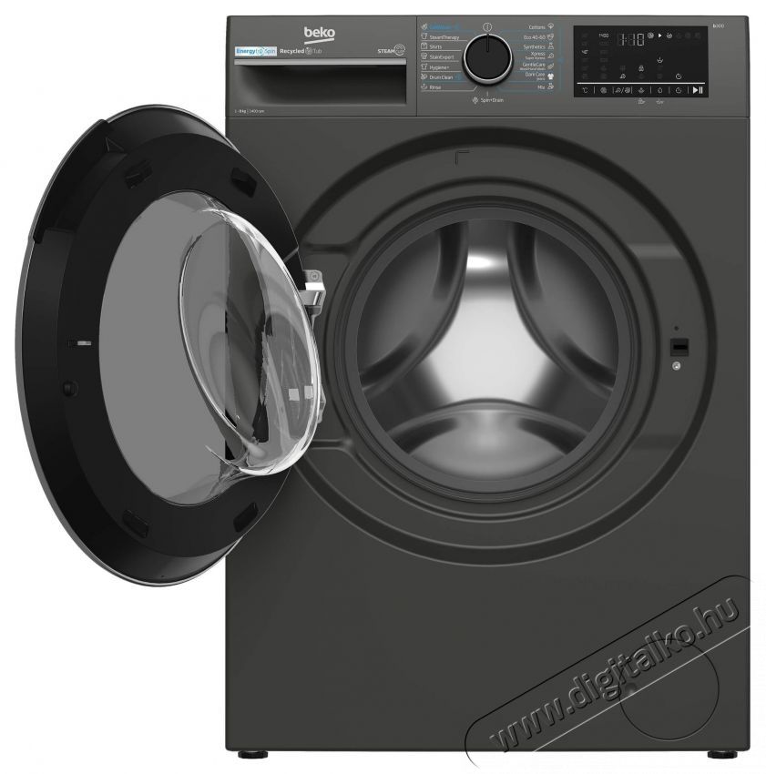 Beko B3WFU48415MB2ES mos&oacute;g&eacute;p, 8 kg, 1400 RPM, A energiaoszt&aacute;ly, SteamCure, AddXtra, ProSmart Inverter Motor, AutoClean mos&oacute;szer fi&oacute;k, Antracit H&aacute;ztart&aacute;s / Otthon / K&uuml;lt&eacute;r - Mos&oacute;g&eacute;p / sz&aacute;r&iacute;t&oacute;g&eacute;p - El&ouml;lt&ouml;ltős norm&aacute;l (60cm-ig) mos&oacute;g&eacute;p - 536114