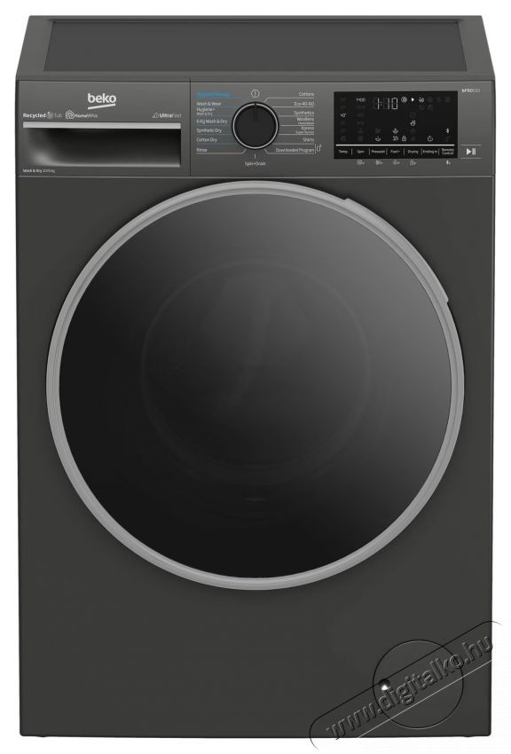 Beko B5DFT510442M Mos&oacute;g&eacute;p sz&aacute;r&iacute;t&oacute;val, 10 kg mos&aacute;s, 6 kg sz&aacute;r&iacute;t&aacute;s, A energiaoszt&aacute;ly, 1400 RPM, ProSmart Inverter motor, HomeWhiz, SteamCure, UltraFast, AddXtra, Sz&uuml;rke H&aacute;ztart&aacute;s / Otthon / K&uuml;lt&eacute;r - Mos&oacute;g&eacute;p / sz&aacute;r&iacute;t&oacute;g&eacute;p - El&ouml;lt&ouml;ltős norm&aacute;l (60cm-ig) mos&oacute;g&eacute;p - 536092