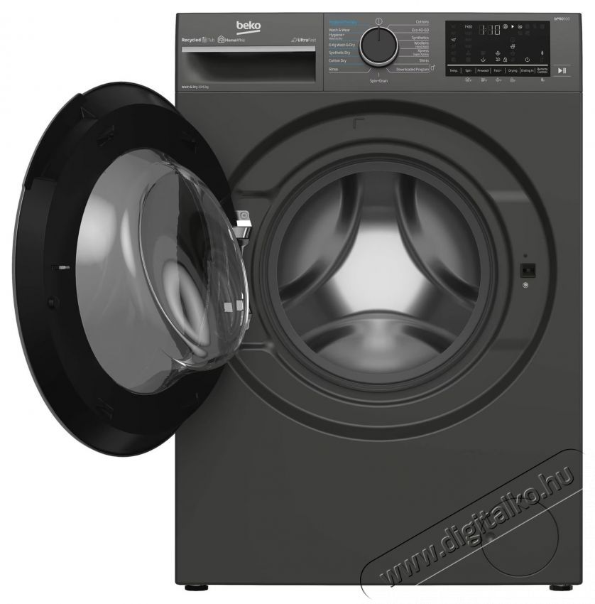 Beko B5DFT510442M Mos&oacute;g&eacute;p sz&aacute;r&iacute;t&oacute;val, 10 kg mos&aacute;s, 6 kg sz&aacute;r&iacute;t&aacute;s, A energiaoszt&aacute;ly, 1400 RPM, ProSmart Inverter motor, HomeWhiz, SteamCure, UltraFast, AddXtra, Sz&uuml;rke H&aacute;ztart&aacute;s / Otthon / K&uuml;lt&eacute;r - Mos&oacute;g&eacute;p / sz&aacute;r&iacute;t&oacute;g&eacute;p - El&ouml;lt&ouml;ltős norm&aacute;l (60cm-ig) mos&oacute;g&eacute;p - 536092