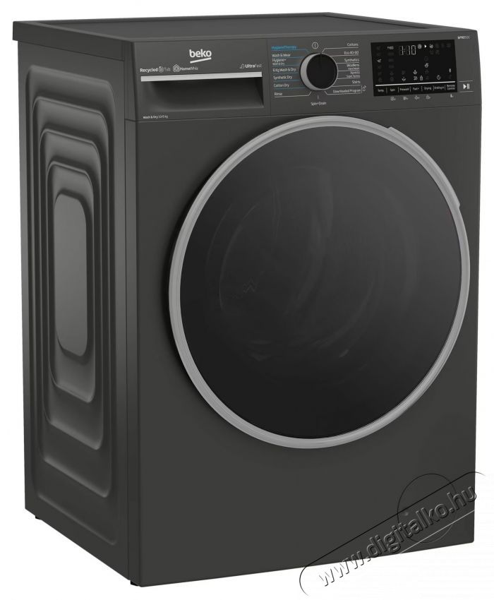 Beko B5DFT510442M Mos&oacute;g&eacute;p sz&aacute;r&iacute;t&oacute;val, 10 kg mos&aacute;s, 6 kg sz&aacute;r&iacute;t&aacute;s, A energiaoszt&aacute;ly, 1400 RPM, ProSmart Inverter motor, HomeWhiz, SteamCure, UltraFast, AddXtra, Sz&uuml;rke H&aacute;ztart&aacute;s / Otthon / K&uuml;lt&eacute;r - Mos&oacute;g&eacute;p / sz&aacute;r&iacute;t&oacute;g&eacute;p - El&ouml;lt&ouml;ltős norm&aacute;l (60cm-ig) mos&oacute;g&eacute;p - 536092