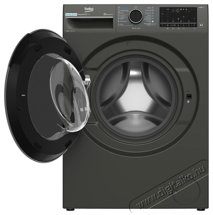 Beko B7WFU68418MB2 ES mos&oacute;g&eacute;p, 8 kg, 1400 fordulat/perc, A energiaoszt&aacute;ly, EnergySpin, SteamCure, Wi-Fi, Sz&uuml;rke H&aacute;ztart&aacute;s / Otthon / K&uuml;lt&eacute;r - Mos&oacute;g&eacute;p / sz&aacute;r&iacute;t&oacute;g&eacute;p - El&ouml;lt&ouml;ltős norm&aacute;l (60cm-ig) mos&oacute;g&eacute;p - 536124