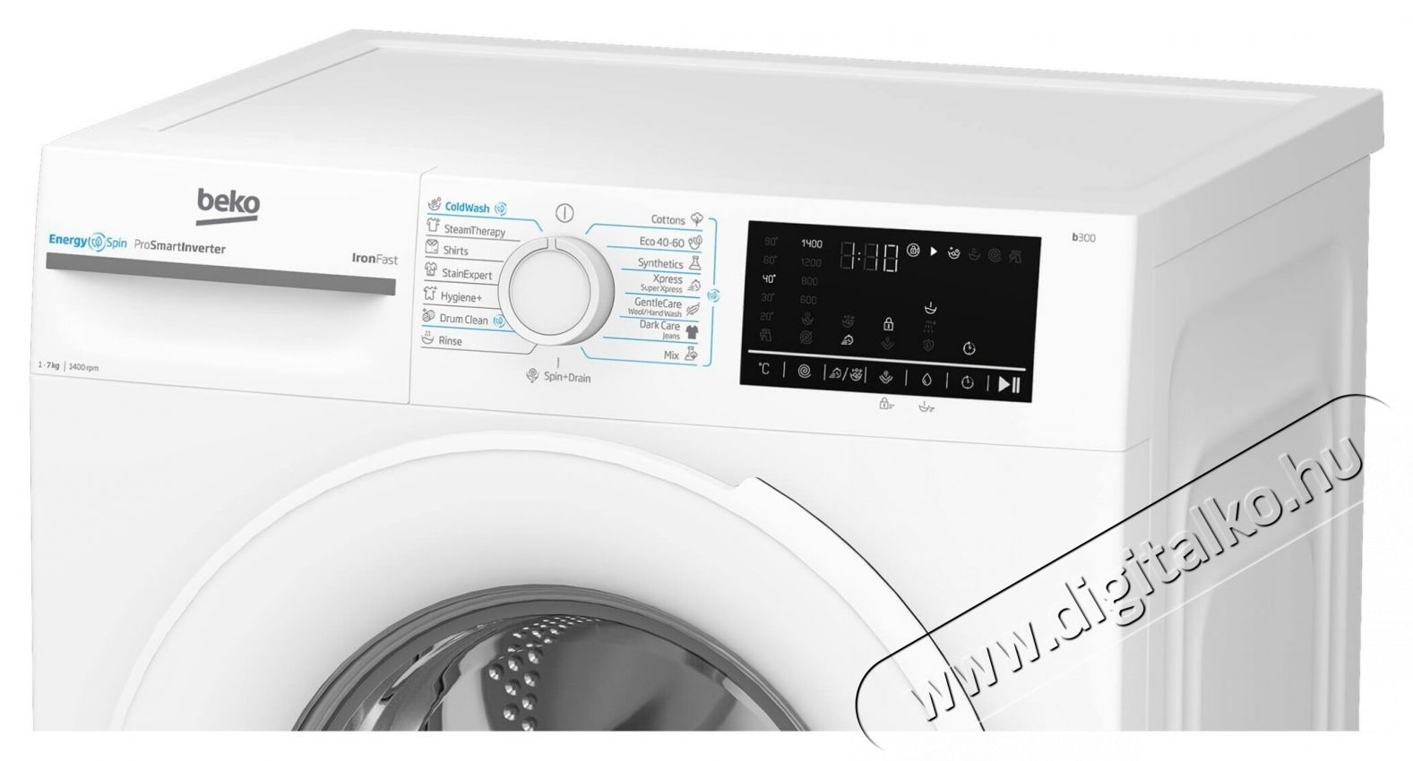 Beko BM3WFU47415WW mos&oacute;g&eacute;p, 7kg, 1400 RPM, ProSmart Inverter motor, Recycled Tub, Hygiene+, SteamCure, AddXtra, Feh&eacute;r H&aacute;ztart&aacute;s / Otthon / K&uuml;lt&eacute;r - Mos&oacute;g&eacute;p / sz&aacute;r&iacute;t&oacute;g&eacute;p - El&ouml;lt&ouml;ltős norm&aacute;l (60cm-ig) mos&oacute;g&eacute;p - 536125