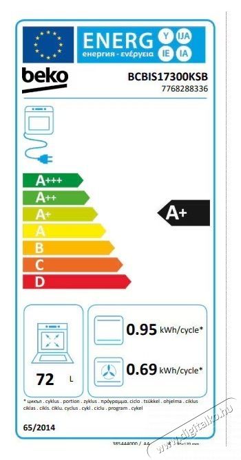 Beko BCBIS17300KSB be&eacute;p&iacute;thető s&uuml;tő, Elektromos, SteamShine &ouml;ntiszt&iacute;t&aacute;s, 72 l, A+ energiaoszt&aacute;ly, Fekete Konyhai term&eacute;kek - S&uuml;tő-főzőlap, tűzhely (be&eacute;p&iacute;thető) - S&uuml;tő (be&eacute;p&iacute;thető) - 537721