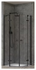 Belform Infinity 27CB2824 f&eacute;lk&ouml;r alak&uacute; zuhanyparav&aacute;n, 2 csukl&oacute;s ajt&oacute;, 6 mm-es &uuml;veg, &aacute;tl&aacute;tsz&oacute;, matt fekete profil, 80x80x200 cm H&aacute;ztart&aacute;s / Otthon / K&uuml;lt&eacute;r - F&uuml;rdőszoba / wc - Kieg&eacute;sz&iacute;tő - 536136