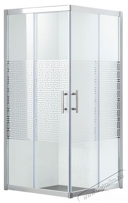 Belform Maze n&eacute;gyzet alak&uacute; zuhanykabin, 2 tol&oacute;ajt&oacute;, 6 mm-es biztons&aacute;gi &uuml;veg, &aacute;tl&aacute;tsz&oacute; &uuml;veg, kr&oacute;m profil, 80x80x185 cm H&aacute;ztart&aacute;s / Otthon / K&uuml;lt&eacute;r - F&uuml;rdőszoba / wc - Kieg&eacute;sz&iacute;tő - 536149