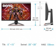 BenQ 9H.LKTLA.TBE MONITOR MOBIUZ EX2710U Iroda &eacute;s sz&aacute;m&iacute;t&aacute;stechnika - Monitor - Monitor - 496376