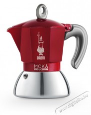 Bialetti Moka 6942 Induction 2 személyes indukciós piros kotyogós kávéfőző Konyhai termékek - Kávéfőző / kávéörlő / kiegészítő - Kotyogó kávéfőző - 385216