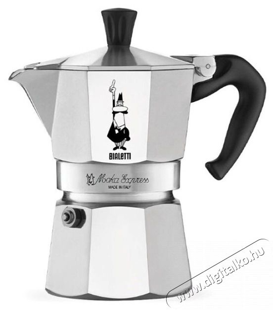 Bialetti Moka Express 1 szem&eacute;lyes inox kotyog&oacute;s k&aacute;v&eacute;főző Konyhai term&eacute;kek - K&aacute;v&eacute;főző / k&aacute;v&eacute;&ouml;rlő / kieg&eacute;sz&iacute;tő - Kotyog&oacute; k&aacute;v&eacute;főző - 432670