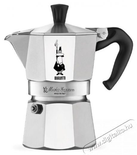 Bialetti Moka Express 1 szem&eacute;lyes inox kotyog&oacute;s k&aacute;v&eacute;főző Konyhai term&eacute;kek - K&aacute;v&eacute;főző / k&aacute;v&eacute;&ouml;rlő / kieg&eacute;sz&iacute;tő - Kotyog&oacute; k&aacute;v&eacute;főző - 432670