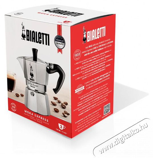 Bialetti Moka Express 1 szem&eacute;lyes inox kotyog&oacute;s k&aacute;v&eacute;főző Konyhai term&eacute;kek - K&aacute;v&eacute;főző / k&aacute;v&eacute;&ouml;rlő / kieg&eacute;sz&iacute;tő - Kotyog&oacute; k&aacute;v&eacute;főző - 432670