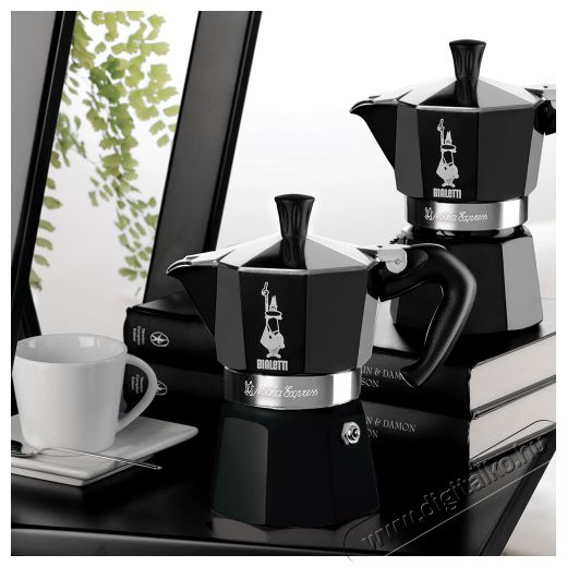 Bialetti Moka Color hatszem&eacute;lyes, fekete Konyhai term&eacute;kek - K&aacute;v&eacute;főző / k&aacute;v&eacute;&ouml;rlő / kieg&eacute;sz&iacute;tő - Kotyog&oacute; k&aacute;v&eacute;főző - 524352