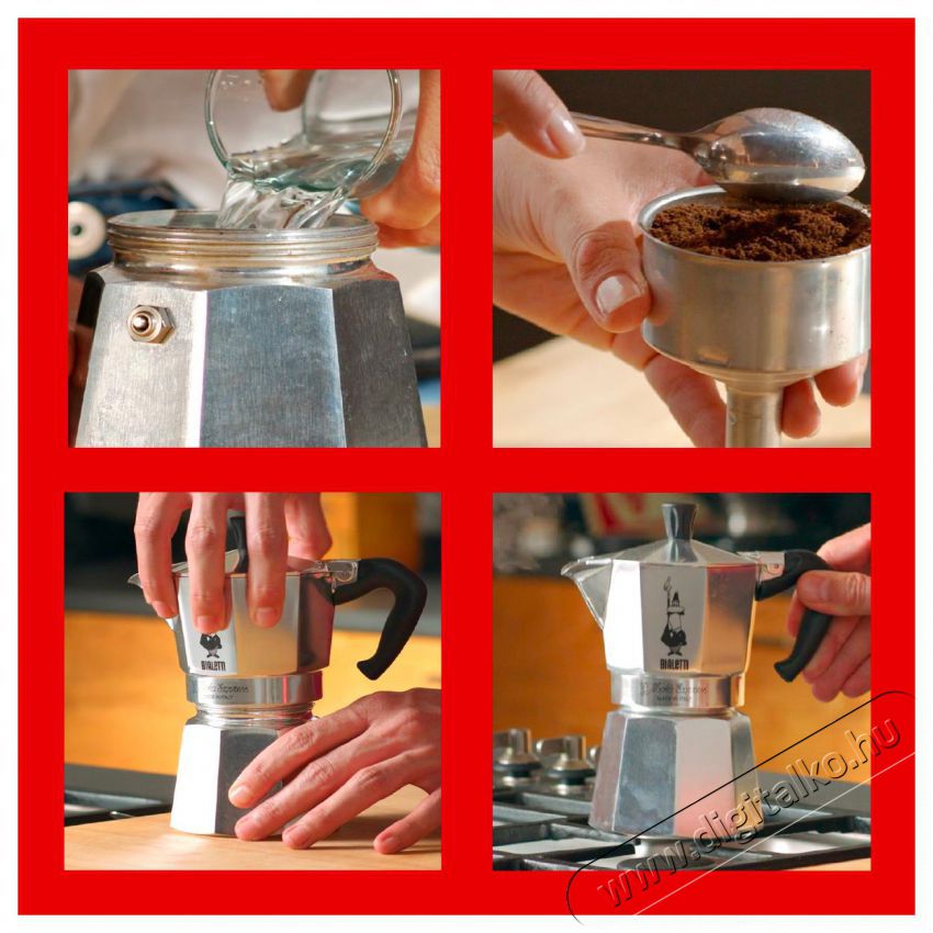 Bialetti Moka Express 18 adag, alum&iacute;nium Konyhai term&eacute;kek - K&aacute;v&eacute;főző / k&aacute;v&eacute;&ouml;rlő / kieg&eacute;sz&iacute;tő - Kotyog&oacute; k&aacute;v&eacute;főző - 524347
