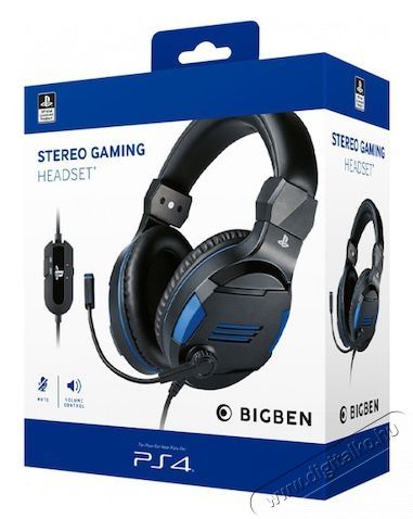 BigBen V3 PS4/PC sztereo fekete gamer headset Audio-Video / Hifi / Multim&eacute;dia - F&uuml;l &eacute;s Fejhallgat&oacute;k - Fejhallgat&oacute; mikrofonnal / headset - 461948