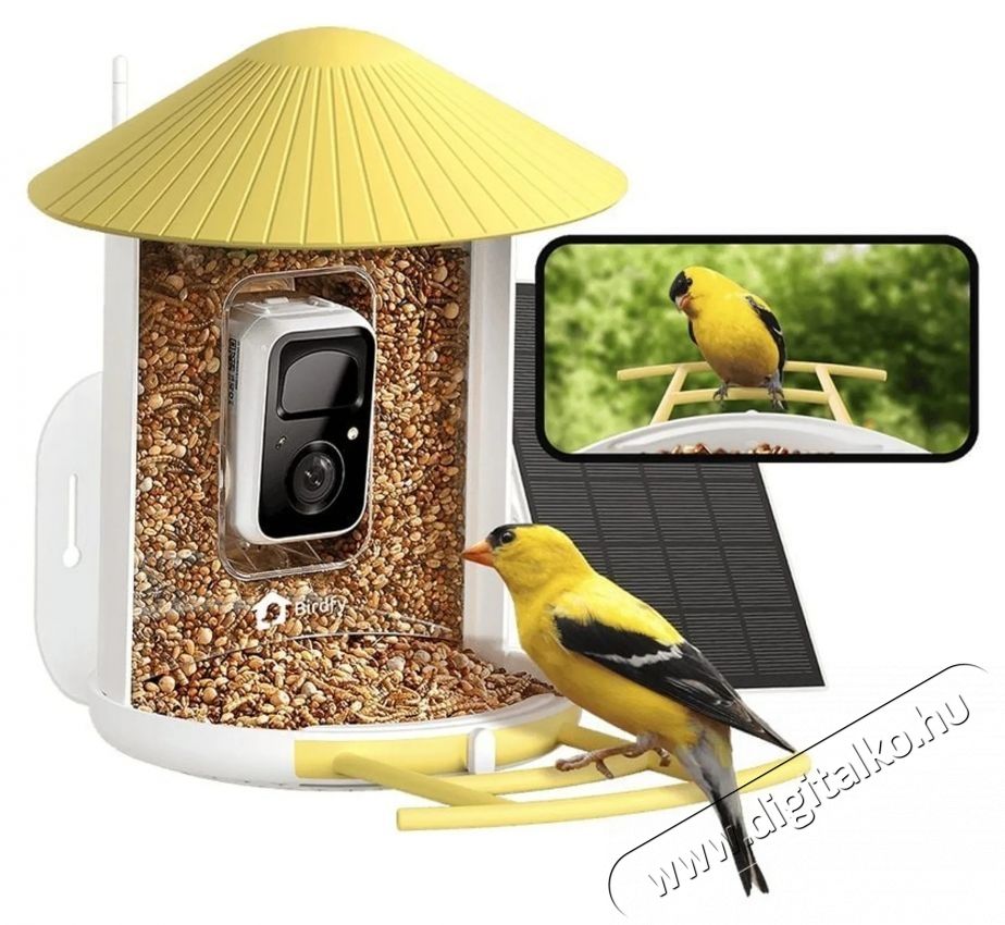 Birdfy Mad&aacute;retető kamer&aacute;val &eacute;s napelemmel, AI előfizet&eacute;ssel (EPPAMBNI8101110) H&aacute;ztart&aacute;s / Otthon / K&uuml;lt&eacute;r - K&uuml;lt&eacute;r / kerti term&eacute;k / grill - Egy&eacute;b kerti g&eacute;p - 531474