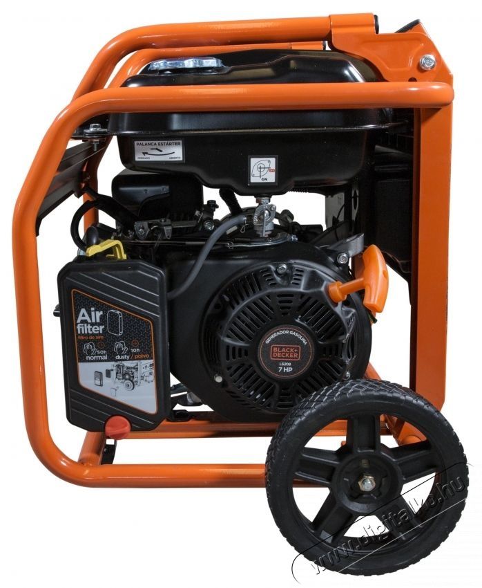 Black & Decker BXGNP3000E Gener&aacute;tor, 3000 W, 13 A, 2 x 230 V, 12 V, 7 LE, 208 CC, 15l &uuml;zemanyagtart&aacute;ly, 10 &oacute;ra auton&oacute;mia, Fekete/Narancss&aacute;rga H&aacute;ztart&aacute;s / Otthon / K&uuml;lt&eacute;r - Szersz&aacute;m - Egy&eacute;b szersz&aacute;m - 536187