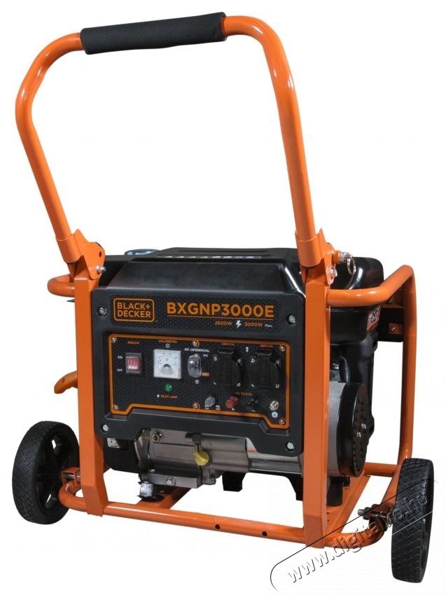 Black & Decker BXGNP3000E Gener&aacute;tor, 3000 W, 13 A, 2 x 230 V, 12 V, 7 LE, 208 CC, 15l &uuml;zemanyagtart&aacute;ly, 10 &oacute;ra auton&oacute;mia, Fekete/Narancss&aacute;rga H&aacute;ztart&aacute;s / Otthon / K&uuml;lt&eacute;r - Szersz&aacute;m - Egy&eacute;b szersz&aacute;m - 536187