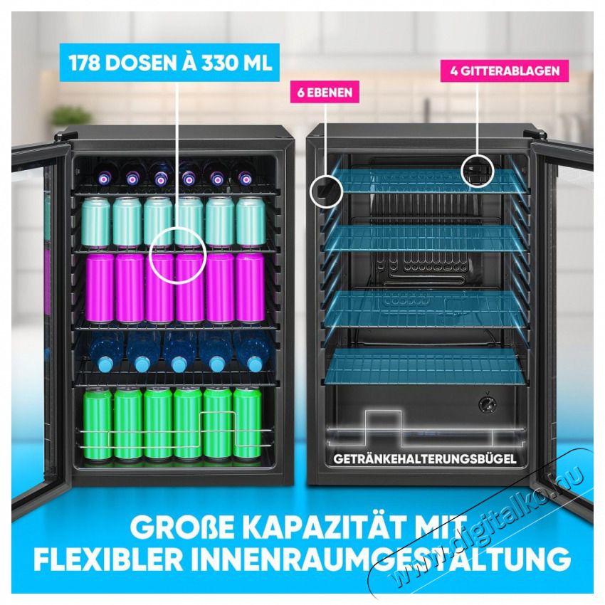 Bomann KSG 7290 fekete italhűtő Konyhai term&eacute;kek - Hűtő, fagyaszt&oacute; (szabadon&aacute;ll&oacute;) - Mini hűtő / minib&aacute;r - 503882