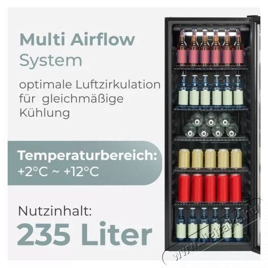 Bomann KSG 7292 fekete italhűtő Konyhai term&eacute;kek - Hűtő, fagyaszt&oacute; (szabadon&aacute;ll&oacute;) - Mini hűtő / minib&aacute;r - 531652