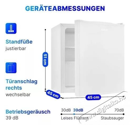 Bomann KB 7346 feh&eacute;r egyajt&oacute;s hűtő Konyhai term&eacute;kek - Hűtő, fagyaszt&oacute; (szabadon&aacute;ll&oacute;) - Mini hűtő / minib&aacute;r - 531647