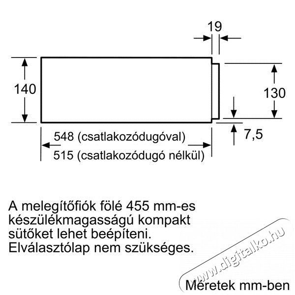 Bosch BIC630NS1 melegentart&oacute; fi&oacute;k Konyhai term&eacute;kek - S&uuml;tő-főzőlap, tűzhely (be&eacute;p&iacute;thető) - Melegentart&oacute; fi&oacute;k - 297727