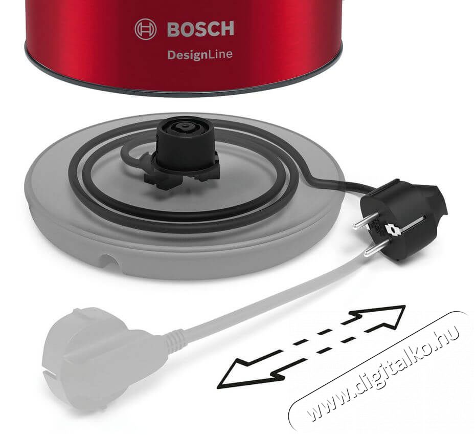 Bosch TWK3P424 DesignLine v&iacute;zforral&oacute; - v&ouml;r&ouml;s Konyhai term&eacute;kek - V&iacute;zforral&oacute; / teafőző - 359656