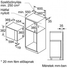 Bosch BFL553MS0 Serie 4 be&eacute;p&iacute;thető mikrohull&aacute;m&uacute; s&uuml;tő Konyhai term&eacute;kek - Mikrohull&aacute;m&uacute; s&uuml;tő - Mikrohull&aacute;m&uacute; s&uuml;tő (be&eacute;p&iacute;thető) - 336706