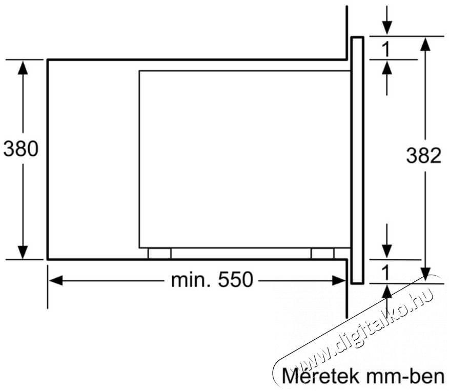 Bosch BFL553MS0 Serie 4 be&eacute;p&iacute;thető mikrohull&aacute;m&uacute; s&uuml;tő Konyhai term&eacute;kek - Mikrohull&aacute;m&uacute; s&uuml;tő - Mikrohull&aacute;m&uacute; s&uuml;tő (be&eacute;p&iacute;thető) - 336706