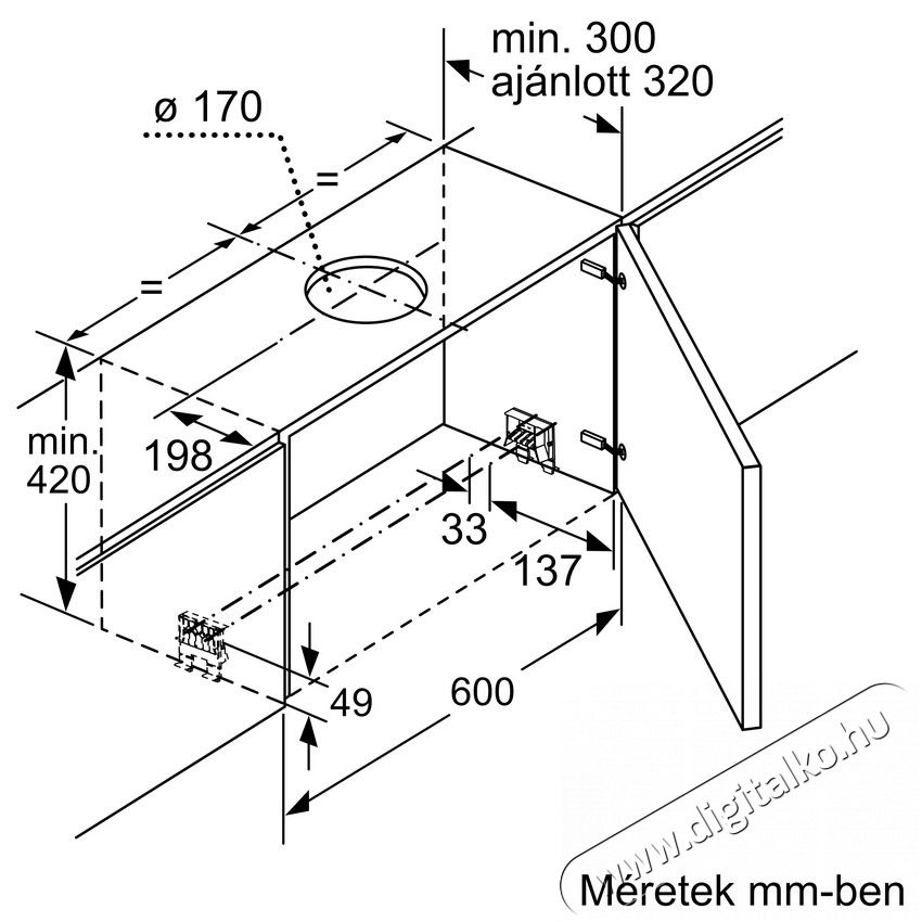 Bosch DFS067A51 teleszk&oacute;pos p&aacute;raelsz&iacute;v&oacute; Konyhai term&eacute;kek - P&aacute;raelsz&iacute;v&oacute; - Be&eacute;p&iacute;thető / kih&uacute;zhat&oacute; - 370321