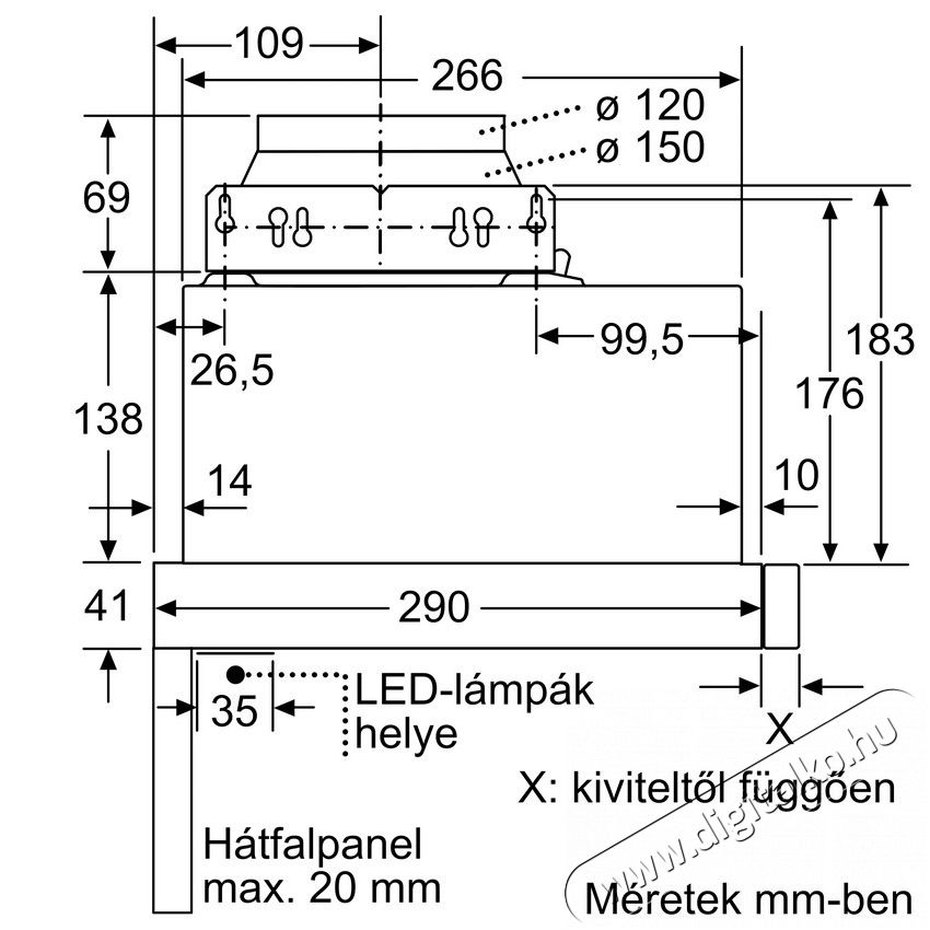 Bosch DFL064W53 kih&uacute;zhat&oacute; p&aacute;raelsz&iacute;v&oacute; Konyhai term&eacute;kek - P&aacute;raelsz&iacute;v&oacute; - Be&eacute;p&iacute;thető / kih&uacute;zhat&oacute; - 369950