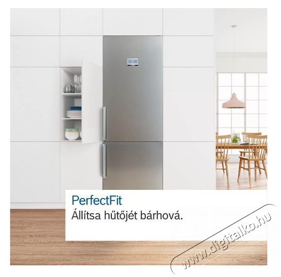 Bosch KGN39VLEB alulfagyaszt&oacute;s hűtő Konyhai term&eacute;kek - Hűtő, fagyaszt&oacute; (szabadon&aacute;ll&oacute;) - Alulfagyaszt&oacute;s kombin&aacute;lt hűtő - 377976