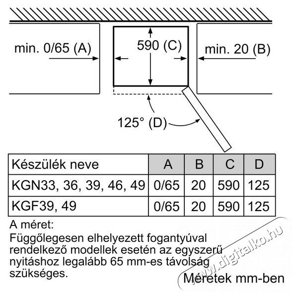 Bosch KGN39VLEB alulfagyaszt&oacute;s hűtő Konyhai term&eacute;kek - Hűtő, fagyaszt&oacute; (szabadon&aacute;ll&oacute;) - Alulfagyaszt&oacute;s kombin&aacute;lt hűtő - 377976
