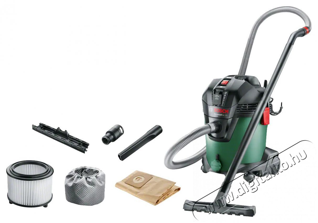 Bosch 06033D1200 AdvancedVac 20 nedves-sz&aacute;raz porsz&iacute;v&oacute; H&aacute;ztart&aacute;s / Otthon / K&uuml;lt&eacute;r - Porsz&iacute;v&oacute; / takar&iacute;t&oacute;g&eacute;p - Sz&aacute;raz-nedves takar&iacute;t&oacute;g&eacute;p - 379547