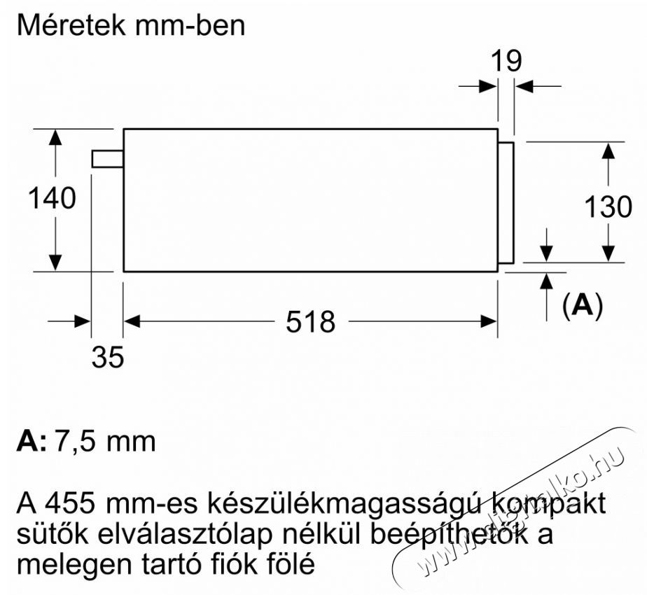 Bosch BIC7101B1 Konyhai term&eacute;kek - S&uuml;tő-főzőlap, tűzhely (be&eacute;p&iacute;thető) - Melegentart&oacute; fi&oacute;k - 490956