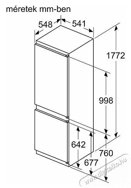 Bosch KIN865SE0 Konyhai term&eacute;kek - Hűtő, fagyaszt&oacute; (szabadon&aacute;ll&oacute;) - Alulfagyaszt&oacute;s kombin&aacute;lt hűtő - 492707