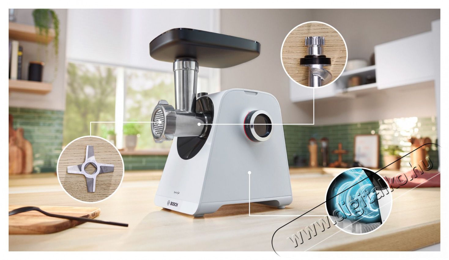 Bosch MFWS420W h&uacute;sdar&aacute;l&oacute; Konyhai term&eacute;kek - Konyhai kisg&eacute;p (elők&eacute;sz&iacute;t&eacute;s / feldolgoz&aacute;s) - H&uacute;sdar&aacute;l&oacute; - 499821