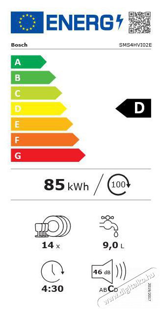Bosch SMS4HVI02E Konyhai term&eacute;kek - Mosogat&oacute;g&eacute;p - Norm&aacute;l (60cm) szabadon&aacute;ll&oacute; mosogat&oacute;g&eacute;p - 490991