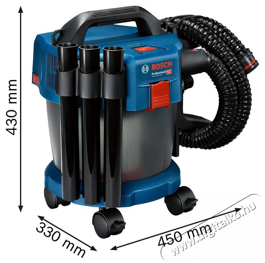 Bosch Professional GAS 18V-10L H&aacute;ztart&aacute;s / Otthon / K&uuml;lt&eacute;r - Porsz&iacute;v&oacute; / takar&iacute;t&oacute;g&eacute;p - Porzs&aacute;kos porsz&iacute;v&oacute; - 510873