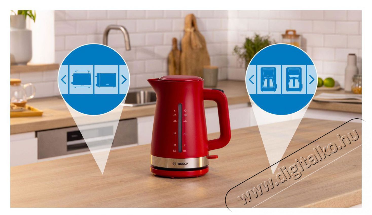 Bosch TWK4M224 MyMoments Konyhai term&eacute;kek - V&iacute;zforral&oacute; / teafőző - 512941