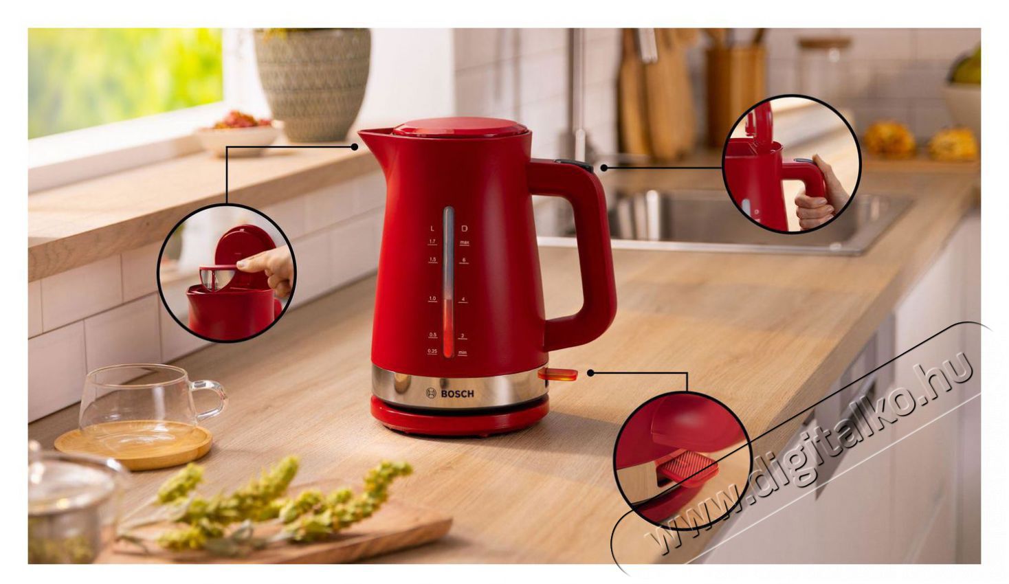 Bosch TWK4M224 MyMoments Konyhai term&eacute;kek - V&iacute;zforral&oacute; / teafőző - 512941