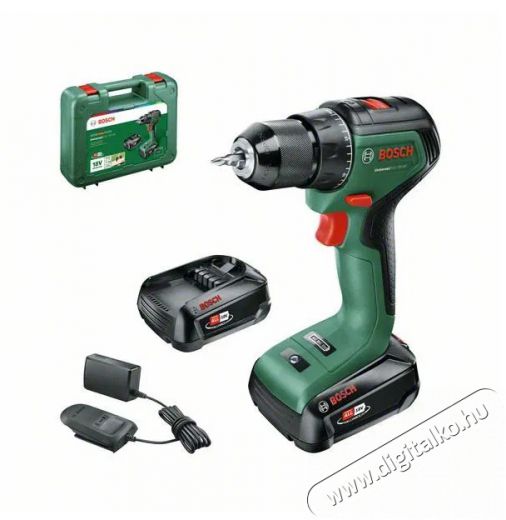 Bosch UniversalDrill 18V-55 (2x 2,0 Ah) + AL18V-20 H&aacute;ztart&aacute;s / Otthon / K&uuml;lt&eacute;r - Szersz&aacute;m - F&uacute;r&oacute; / f&uacute;r&oacute;kalap&aacute;cs - 518586
