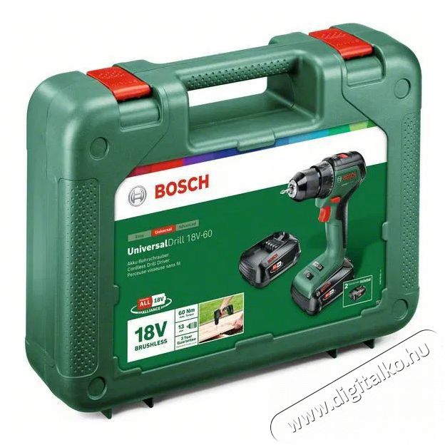 Bosch UniversalDrill 18V-55 (2x 2,0 Ah) + AL18V-20 H&aacute;ztart&aacute;s / Otthon / K&uuml;lt&eacute;r - Szersz&aacute;m - F&uacute;r&oacute; / f&uacute;r&oacute;kalap&aacute;cs - 518586