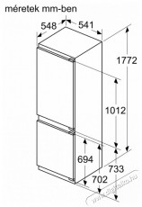 Bosch KIN86VFE0 Be&eacute;p&iacute;thető alulfagyaszt&oacute;s kombin&aacute;lt hűtő Konyhai term&eacute;kek - Hűtő, fagyaszt&oacute; (be&eacute;p&iacute;thető) - Alulfagyaszt&oacute;s kombin&aacute;lt hűtő - 527050