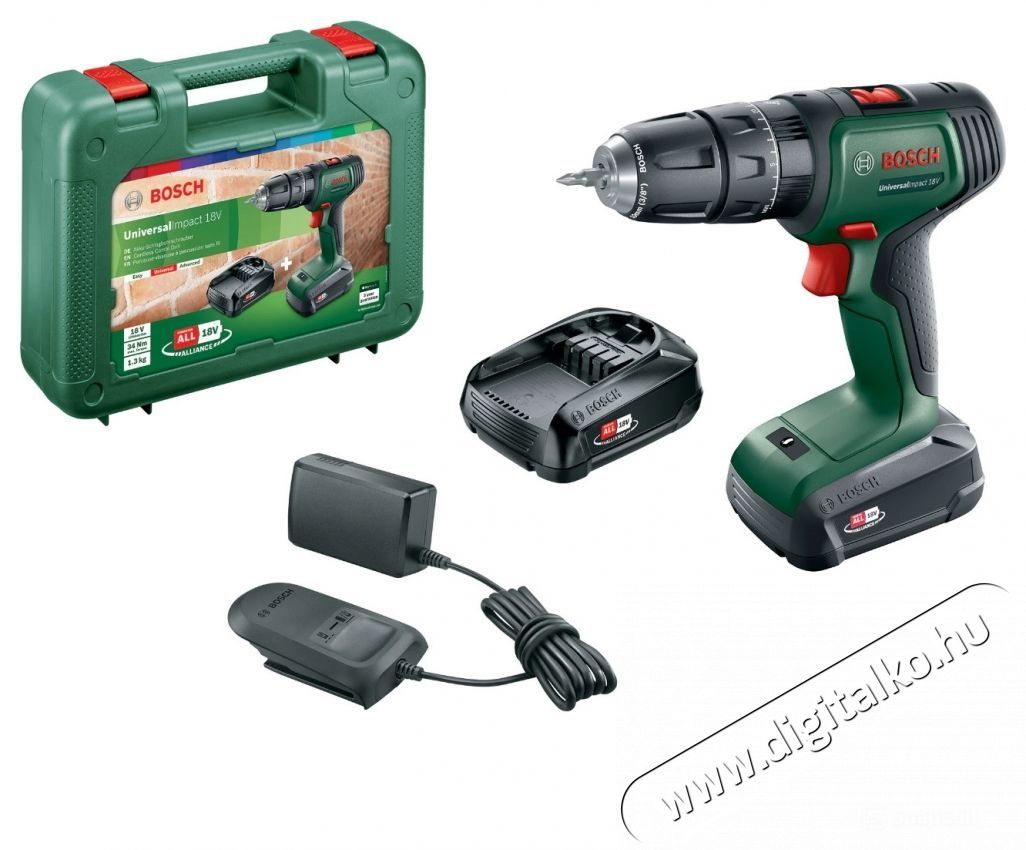 Bosch Universal Impact 18 akkumul&aacute;toros f&uacute;r&oacute;- &eacute;s csavarh&uacute;z&oacute;g&eacute;p H&aacute;ztart&aacute;s / Otthon / K&uuml;lt&eacute;r - Szersz&aacute;m - F&uacute;r&oacute; / f&uacute;r&oacute;kalap&aacute;cs - 534950