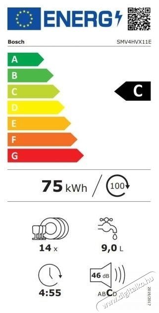 Bosch SMV4HVX11E be&eacute;p&iacute;thető mosogat&oacute;g&eacute;p, 60 cm Konyhai term&eacute;kek - Mosogat&oacute;g&eacute;p - Norm&aacute;l (60cm) be&eacute;p&iacute;thető mosogat&oacute;g&eacute;p - 534933
