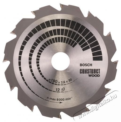 Bosch Construct K&ouml;rfűr&eacute;szlap, f&aacute;hoz, 190 x 30 x 2.6 mm H&aacute;ztart&aacute;s / Otthon / K&uuml;lt&eacute;r - Szersz&aacute;m - Kieg&eacute;sz&iacute;tő, tartoz&eacute;k - 535000