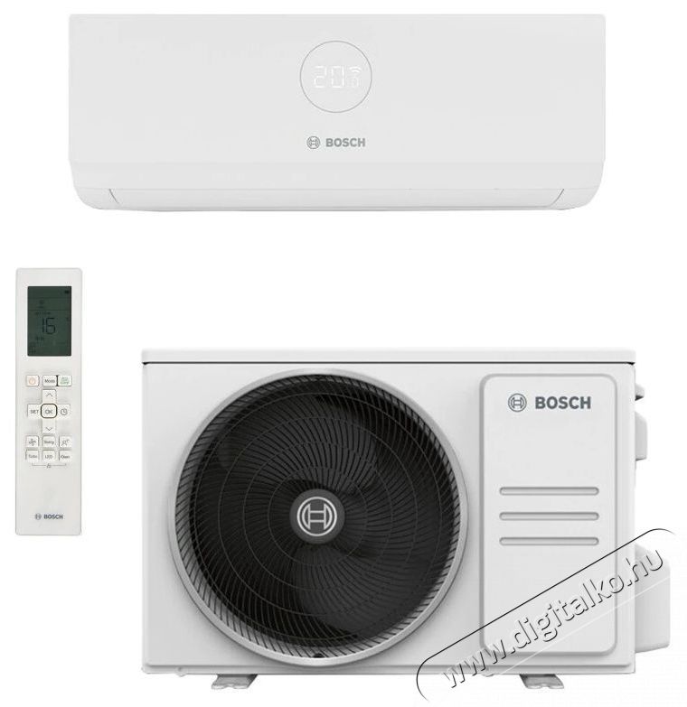 Bosch Climate 3000i Kl&iacute;ma, ECO m&oacute;d, LED kijelző, 9000 BTU, A++/A+ energiaoszt&aacute;ly, Feh&eacute;r H&aacute;ztart&aacute;s / Otthon / K&uuml;lt&eacute;r - Ventil&aacute;tor / L&eacute;gkondicion&aacute;l&oacute; - Split kl&iacute;ma - 536209