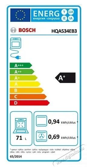 Bosch HQA534EB3 Serie 4 be&eacute;p&iacute;thető s&uuml;tő gőz funkci&oacute;val Konyhai term&eacute;kek - S&uuml;tő-főzőlap, tűzhely (be&eacute;p&iacute;thető) - S&uuml;tő (be&eacute;p&iacute;thető) - 538074