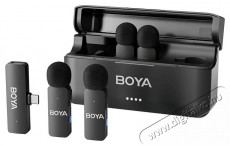 Boya BY-V4U Fot&oacute;-Vide&oacute; kieg&eacute;sz&iacute;tők - Mikrofon - Cs&iacute;ptetős, fej &eacute;s kitűző mikrofon - 524454